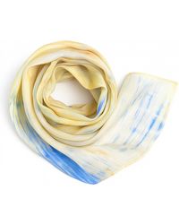Silk and Bears - Sunlight Brushstroke Habotai Silk Scarf – Hand-Dyed Mulberry Silk - Lyst