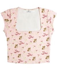 Cloud Haven - Ditsy Bulldog Square Neck Tee - Lyst