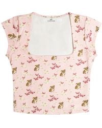 Cloud Haven - Ditsy Bulldog Square Neck Tee - Lyst