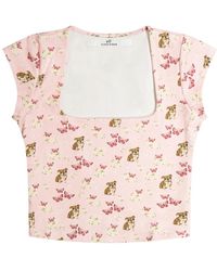 Cloud Haven - Ditsy Bulldog Square Neck Tee - Lyst