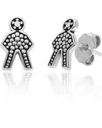 Unaloe - Sterling Boy Stud Earrings – Contemporary Meaningful Designer Jewelry For - Lyst