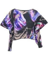 ARTISTA - Moire Pleated Blouse - Lyst