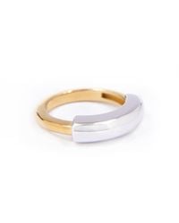 Belinda Jewelz - Dome Mixed Metal Ring - Lyst