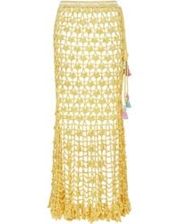 Andreeva - California Poppy Handmade Knit Midi Skirt - Lyst