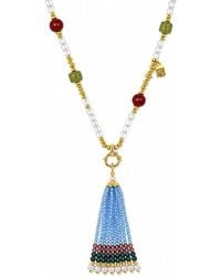 Ormiro - Devi Clear Quartz Convertible Tassel Necklace - Lyst