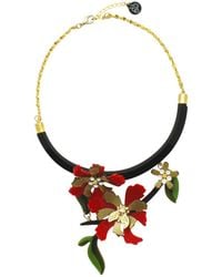 Gissa Bicalho - Acrylic Handmade Necklace Flowers And Bee - Lyst