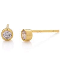 Nellou Jewellery - Dot Stud Earrings Plated Sterling - Lyst