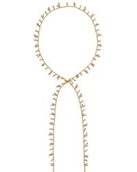Stone Fruit - Fringe Scarf Necklace - Lyst
