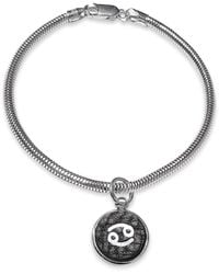 N'damus London - Cancer Zodiac Astrolab Leather & Sterling Bracelet - Lyst