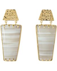 YAA YAA LONDON - White Ivory Determination Gold Gemstone Earrings - Lyst