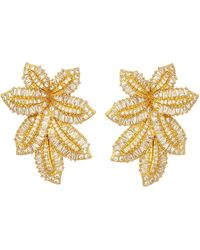 Crystals and Co - Crystal Leaf Earrings - Lyst