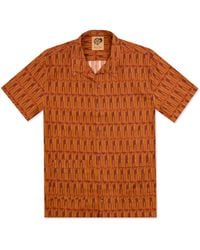 Gresham Blake - Graphic Gb Jacquard Bowling Shirt - Lyst