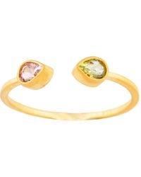 Opium Jewels - Tourmaline Double Stone Stacker Ring - Lyst
