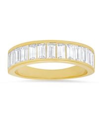 Kylie Harper - Baguette Cut Diamond Cz Band Ring - Lyst