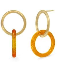 Gold & Honey - Double Drop Earrings - Lyst