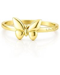 Unaloe - Butterfly Ring Plated - Lyst