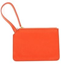 SJW BAGS LONDON - Marissa Leather Clutch/Wristlet- Burnt - Lyst