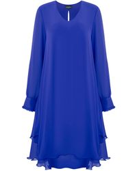 James Lakeland - Long Sleeve Royal Wave Hem Dress - Lyst