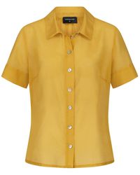 Marianna Déri - Mustard Silk Blend Blouse - Lyst