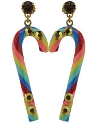 Vickisarge - Tutti Frutti Candy Cane Earrings - Lyst