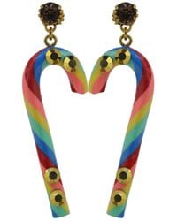 Vickisarge - Tutti Frutti Candy Cane Earrings - Lyst