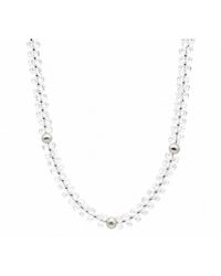 Ormiro - Elara Clear Quartz Beaded Necklace - Lyst