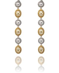 Georgina Jewelry - Two Tone Signature Long Earrings - Lyst