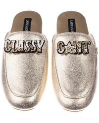Laines London - Classic Mules With Classy C*Nt Brooches - Lyst