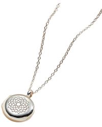 Posh Totty Designs - Sterling Circle Chakra Locket Necklace - Lyst