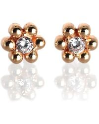 VicStoneNYC Fine Jewelry - Natural Diamond Flower Stud Earrings - Lyst