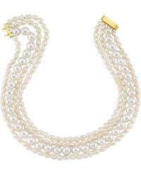 LINYA JEWELLERY - Amour Multi Pearl Choker, Wedding Pendant - Lyst