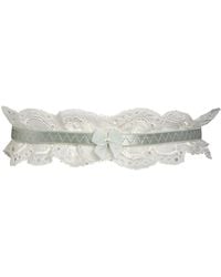 Tallulah Love - Neutrals Pearl Lace Bridal Garter - Lyst