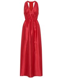 Deer You - Odette Halter Full Length Gown In - Lyst