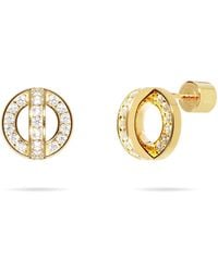 Meulien - Circle And Arc Stud Earrings - Lyst