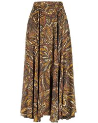 Teodora Milano - Taormina Silk Long Skirt - Lyst
