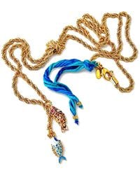 Persia Dona Jewelry - Double Fish Knotted Chain Necklace - Lyst