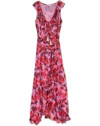 Niza - Wide-Leg Flowy Trousers With Ornamental Embroidery - Lyst