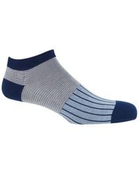 Peper Harow - Made in England - Oxford Stripe Trainer Socks – - Lyst