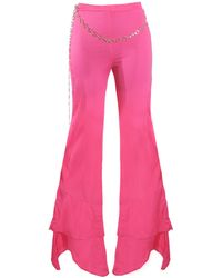 Elsie & Fred - Ikon Y2k Fluted Flare Trouser In Hot /w Belly Chain - Lyst