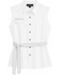 Smart and Joy - Sleeveless Shirt With Trimming - Lyst