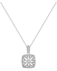 Diamonbliss - Marilyn Monroe Vintage Square Pendant Necklace - Lyst