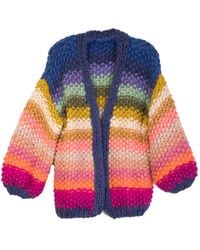Saachi - Knitted Dark Multi Cardigan - Lyst
