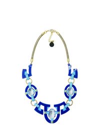 Gissa Bicalho - Handmade Acrylic Necklace Plastron Oval Cut Stone - Lyst