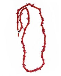 WAIWAI - Coral Leather Necklace - Lyst