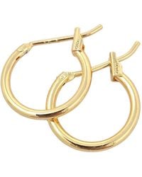 Harfi - Tiny Plain Everyday Classic Plated Hoop Earrings - Lyst
