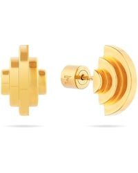 Meulien - Multi Semicircle Geometric Stud Earrings - Lyst
