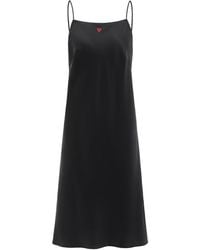 NOT JUST PAJAMA - Little Heart Collection Silk Slip Dress - Lyst