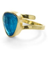 YAA YAA LONDON - Neon Apatite Gemstone Adjustable Pinky Ring - Lyst