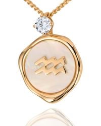 Hinch & Liu - Aquarius Zodiac Necklace - Lyst