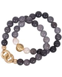Saachi - Pearl Stone Stretch Bracelet Set - Lyst